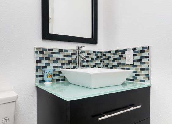 Bathroom with tile